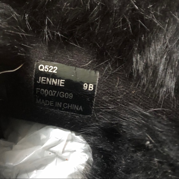 Coach Black Jennie Winter Boot Rabbit Fur Trim - Picture 5 of 6